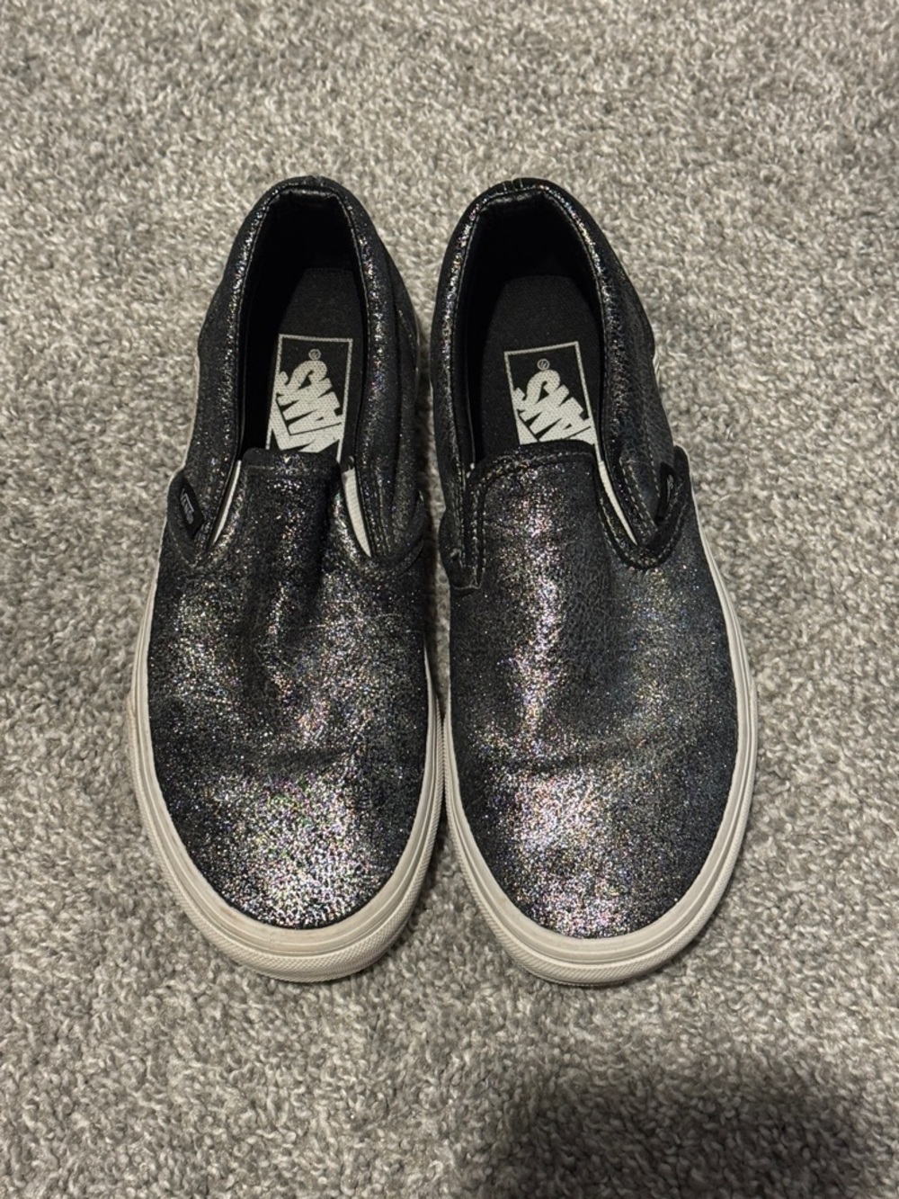 Vans Glitter Slip-On Sneakers - Black Multi Sparkle